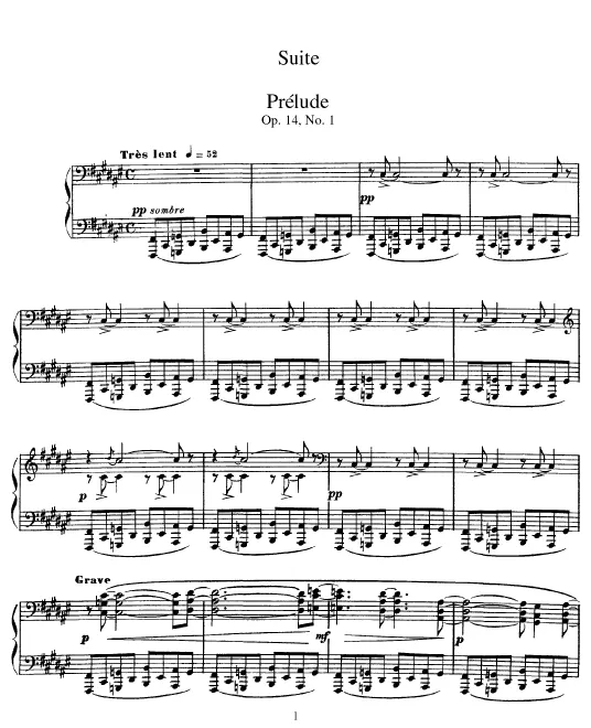 First page of Suite