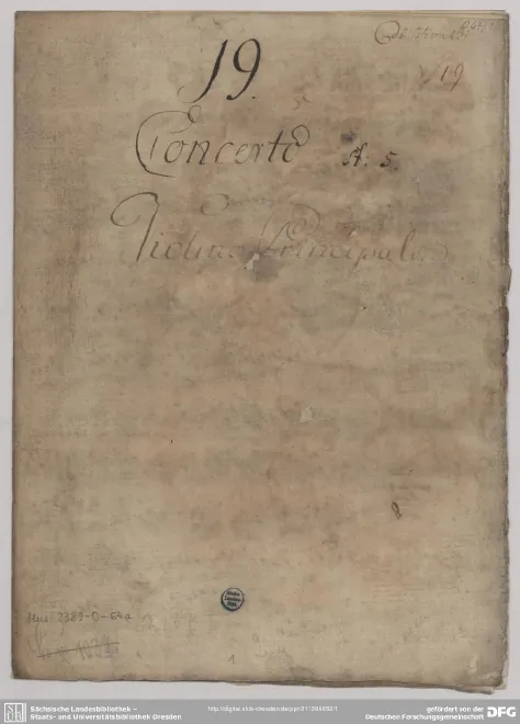 First page of Violin Concerto in B-flat major