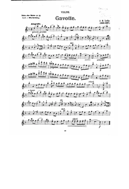 First page of Gavotte