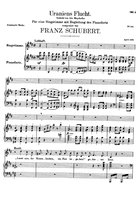 First page of Uraniens Flucht