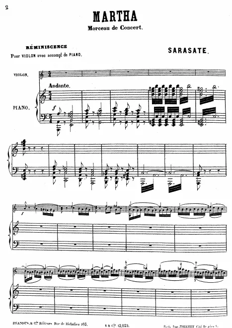 First page of Reminiscene de Martha