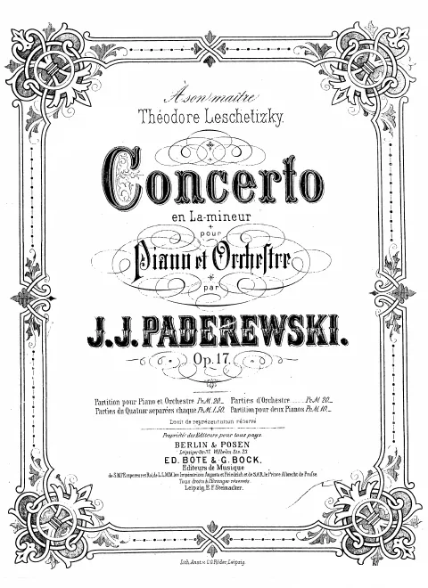 First page of Piano Concerto