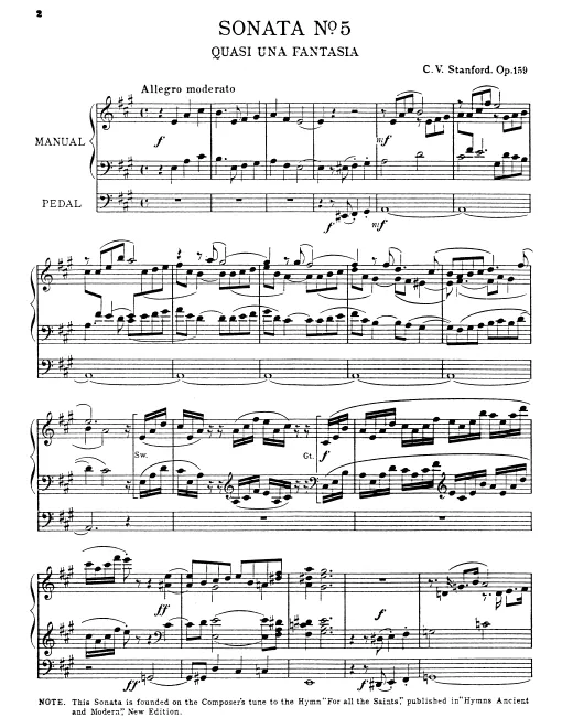 First page of Organ Sonata No.5