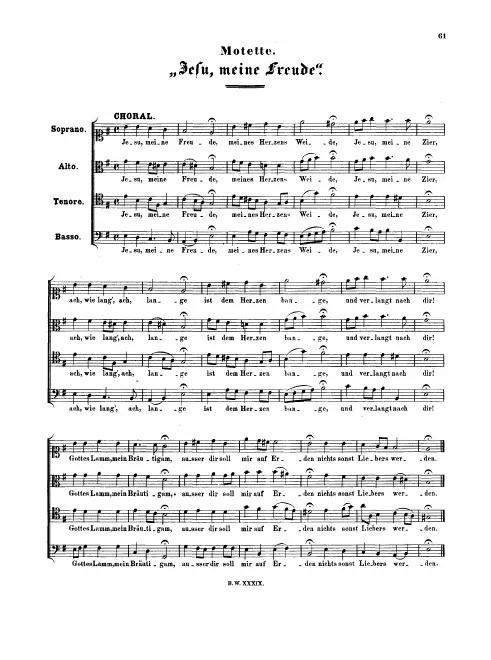First page of Jesu, meine Freude