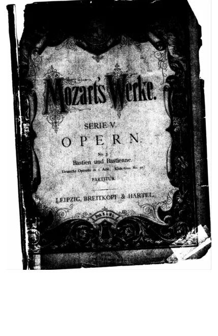First page of Bastien und Bastienne