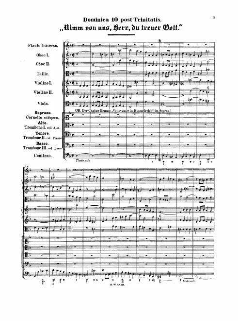 First page of Nimm von uns, Herr, du treuer Gott
