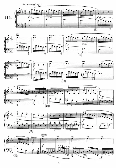 First page of Keyboard Sonata in E-flat major