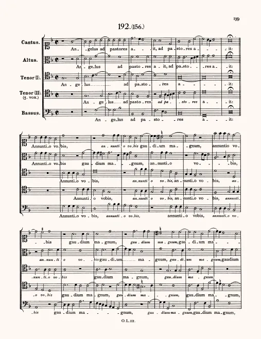 First page of Angelus ad pastores ait