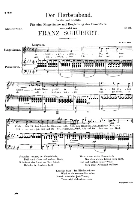 First page of Der Herbstabend