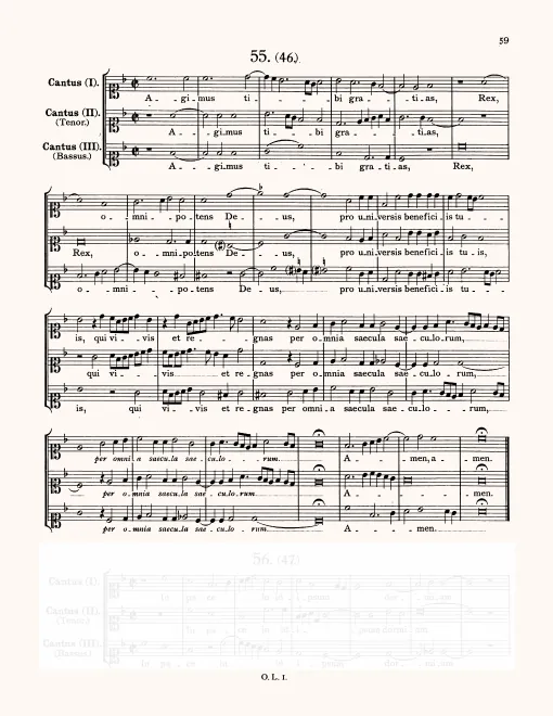 First page of Agimus tibi gratias