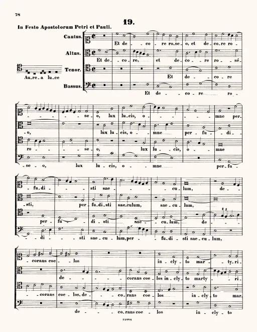 First page of Aurea luce
