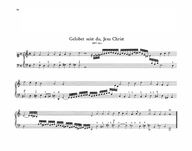 Gelobet seist du, Jesu Christ, BWV 722a