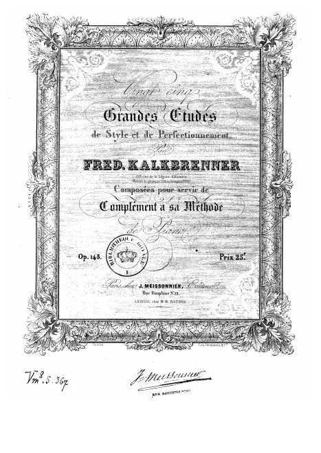 First page of 25 Grandes études de style et de perfectionnement