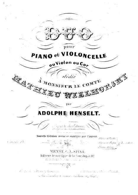 First page of Duo for Cello and Piano
