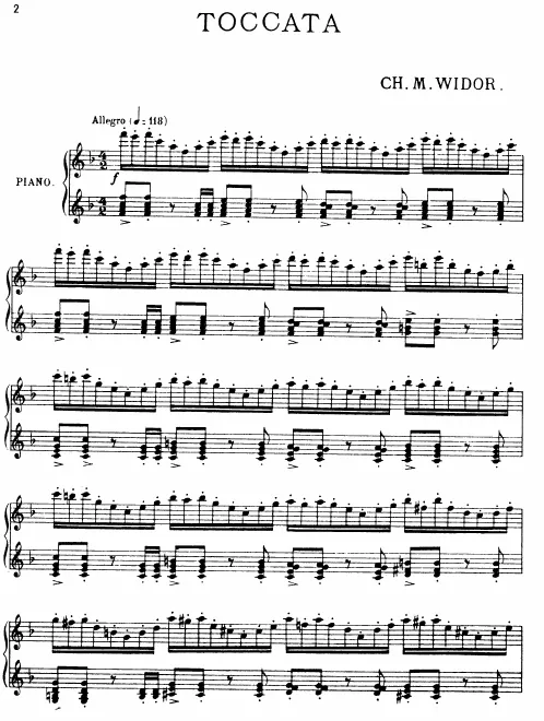 First page of Organ Symphony No.5