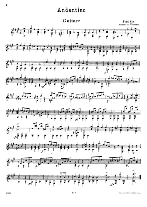 First page of Andantino