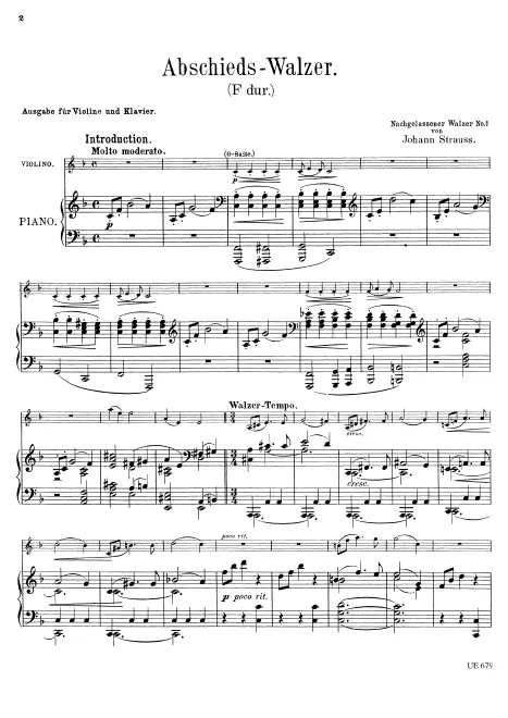 First page of Abschieds-Walzer, Op. posth.
