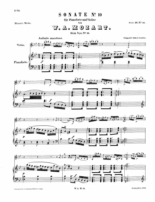 First page of Violin Sonata