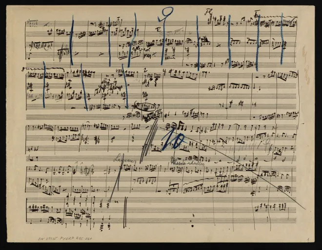 Movement I. Sketches. (Mus.Hs.42177)