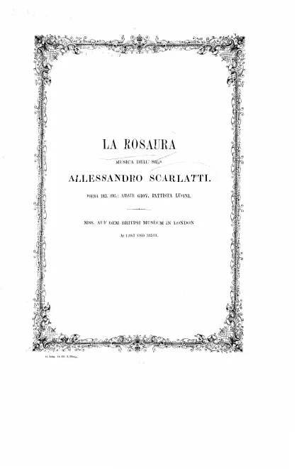 First page of Gli equivoci in amore, o vero La Rosaura
