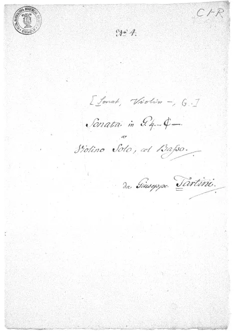 First page of Violin Sonata in G major