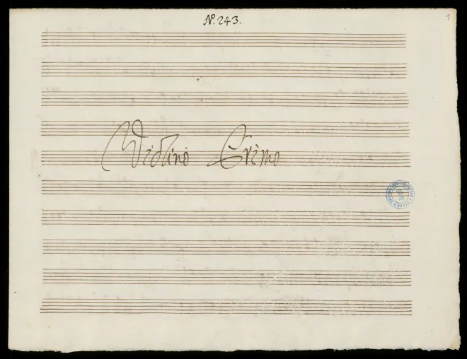 First page of Trio Sonata in D major