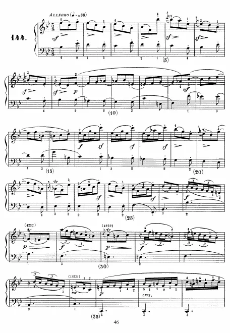 First page of Keyboard Sonata in B-flat major