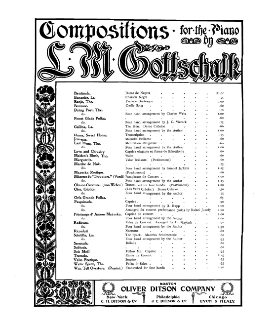 First page of Danse ossianique