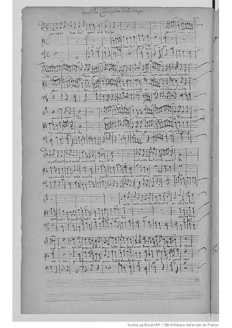 First page of Pour la conception de la Vierge