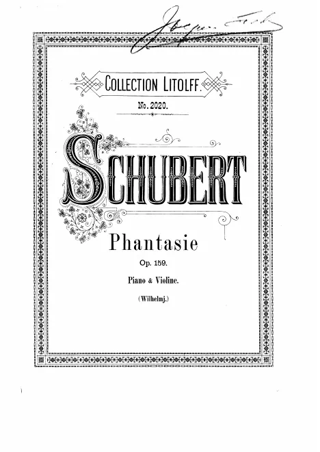 First page of Fantasia in C major
