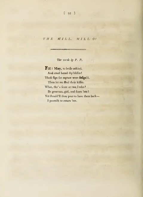 First page of The Mill, Mill O