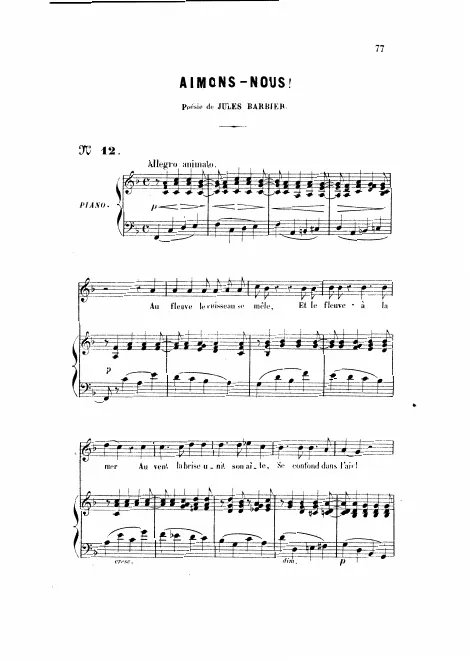 First page of Aimons-nous