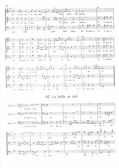 First page of La belle se siet