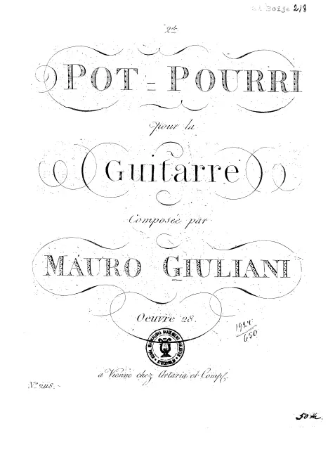 First page of Pot-Pourri