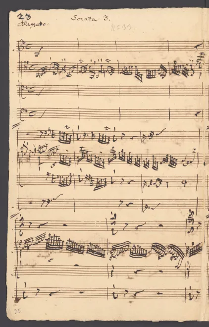First page of Keyboard Trio in G major