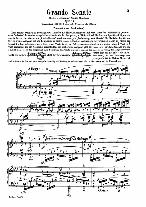 First page of Piano Sonata No.3