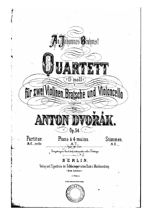 First page of String Quartet No.9