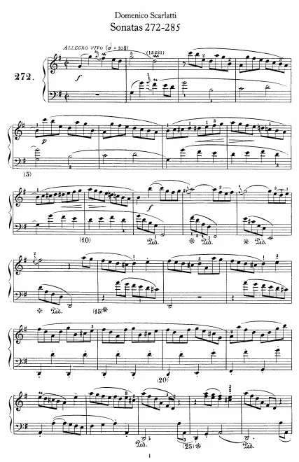 First page of Keyboard Sonata in G major