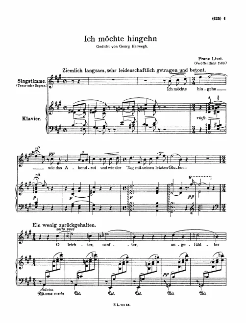 First page of Ich möchte hingehn