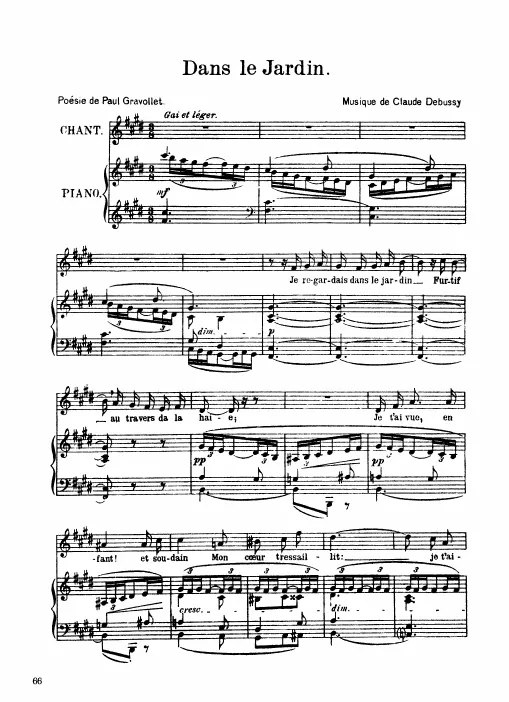 First page of Dans le jardin