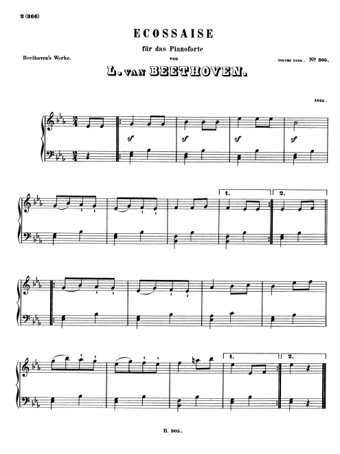 First page of Ecossaise