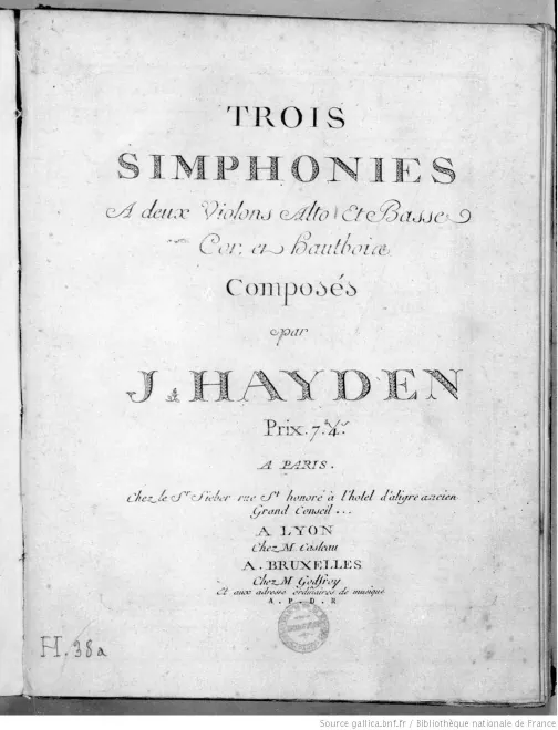 First page of Symphony No.43 in E-flat major