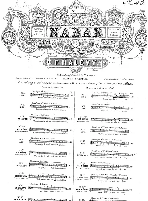 First page of Le nabab