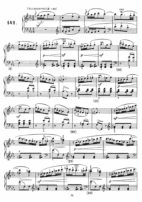 First page of Keyboard Sonata in E-flat major