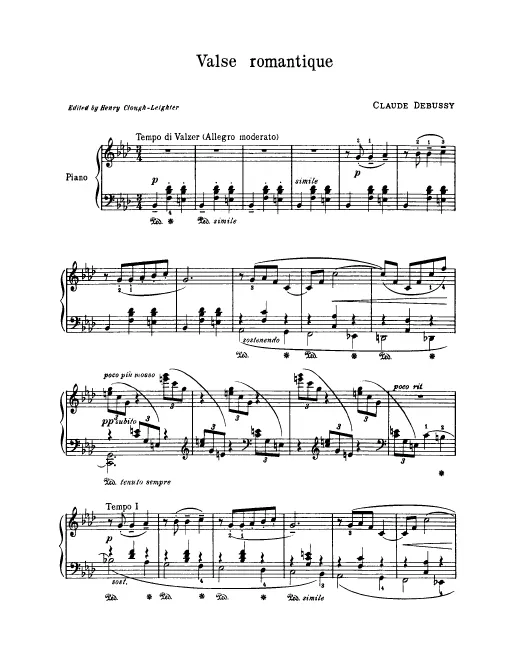 First page of Valse Romantique
