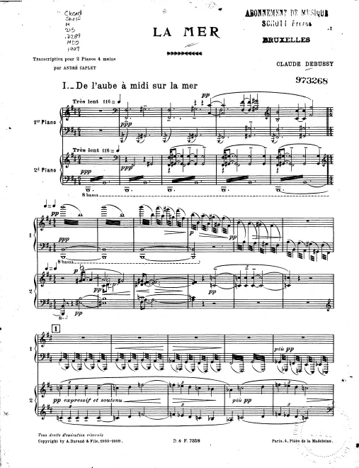 First page of La mer