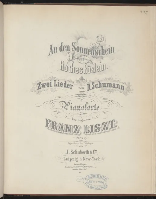 First page of 2 Lieder von Robert Schumann