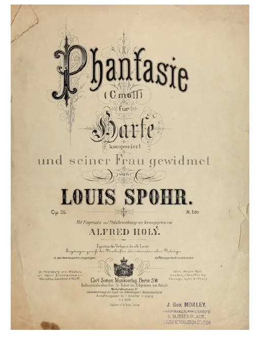 First page of Fantasia for Harp
