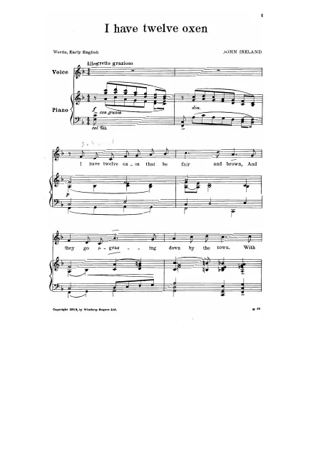 First page of I Have 12 Oxen
