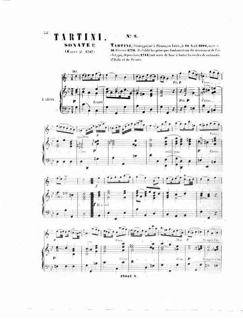 First page of Violin Sonata in G minor